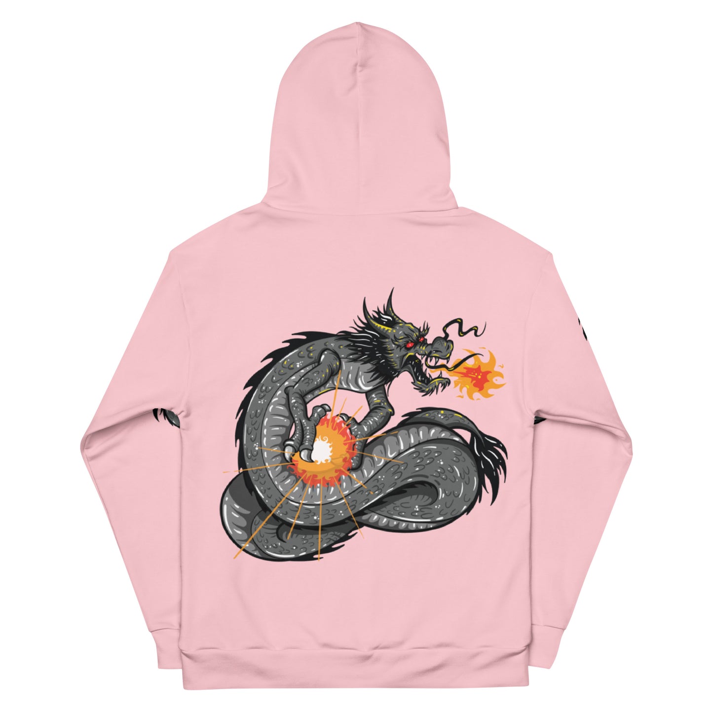 Solomon Black Dragon Premium Unisex Hoodie Pink