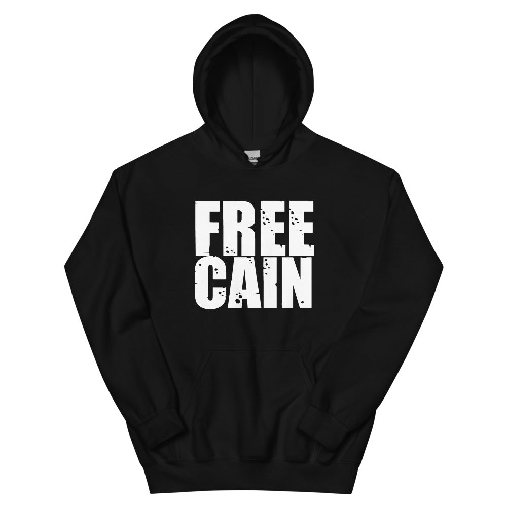 Free Cain Text Unisex Hoodie Black
